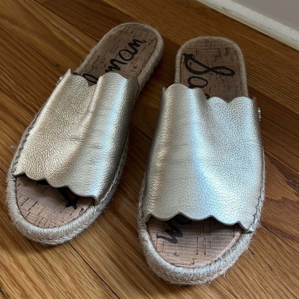 Sam Edelman gold slide sandal